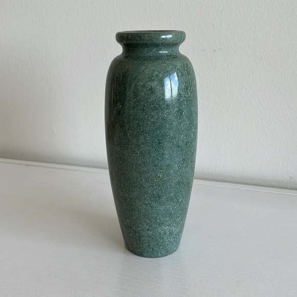 Vintage Accents Vintage Heavy Green Marble Vase Poshmark
